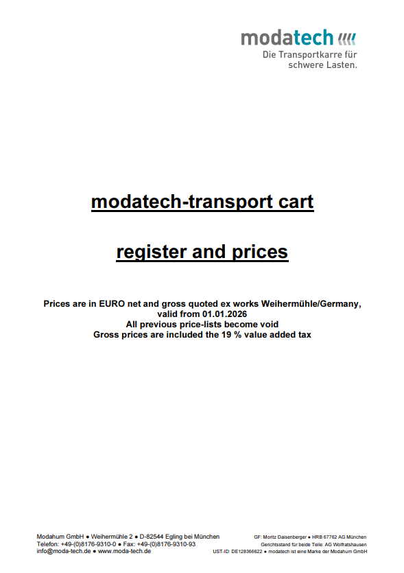 TK-Preise ab 01.01.2026 englisch netto+brutto