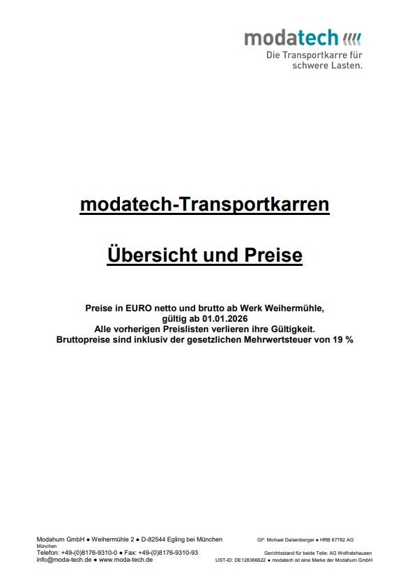 TK-Preise ab 01.01.2026 netto+brutto
